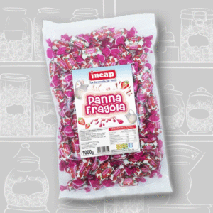 Дъвчащи захарни бонбони Incap Panna Fragola ягода